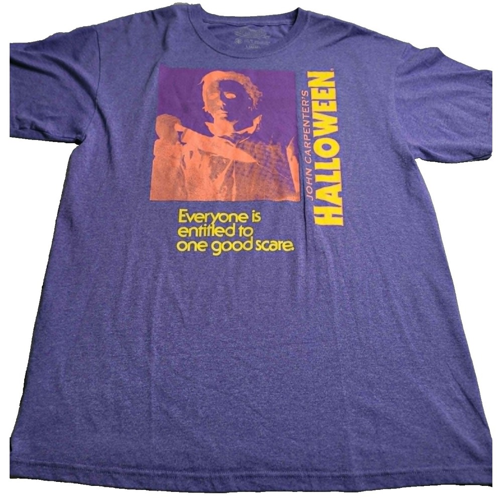 John Carpenter's Halloween Purple Short Sleeve T-Shirt Men's Large 42/44‎